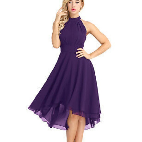purple maid of honor dress